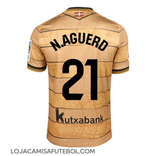 Camisa de Futebol Real Sociedad Nayef Aguerd #21 Equipamento Secundário 2024-25 Manga Curta